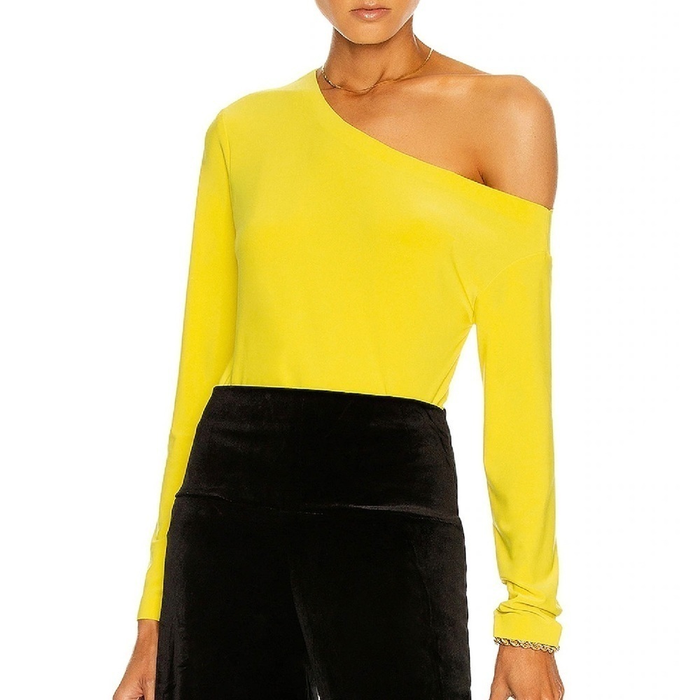 Norma Kamali Long Sleeve Drop Shoulder Top - Picture 1 of 13
